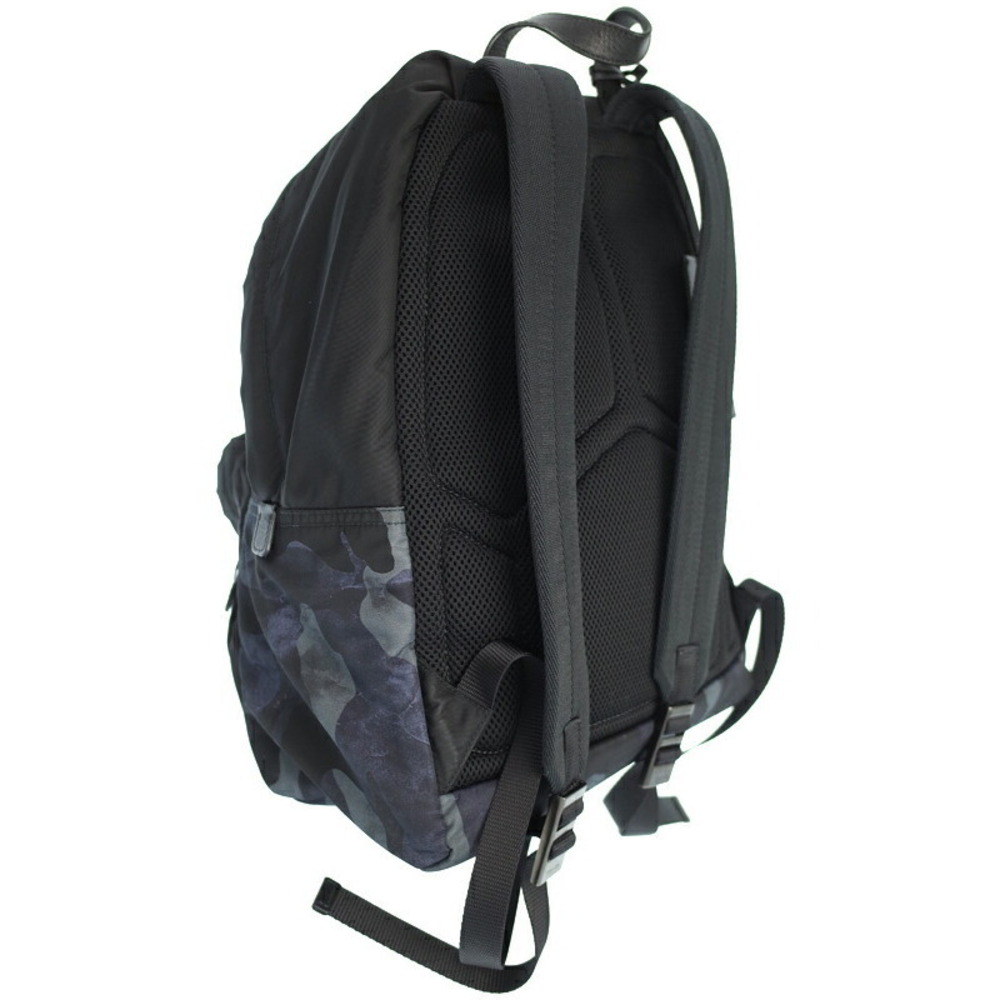 Prada Rucksack Two Backpack Pocket Black Tessuto Daybag